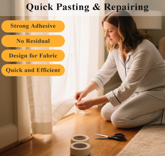 Double-Sided Premium Fusing Tape – No-Sew Iron-On Hemming Tape (Pack of 2 | 100 Yards, 20mm)