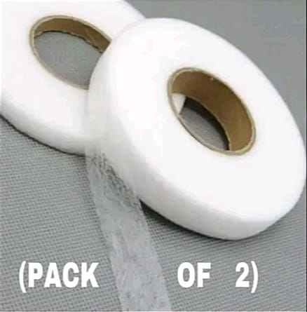 Double-Sided Premium Fusing Tape – No-Sew Iron-On Hemming Tape (Pack of 2 | 100 Yards, 20mm)