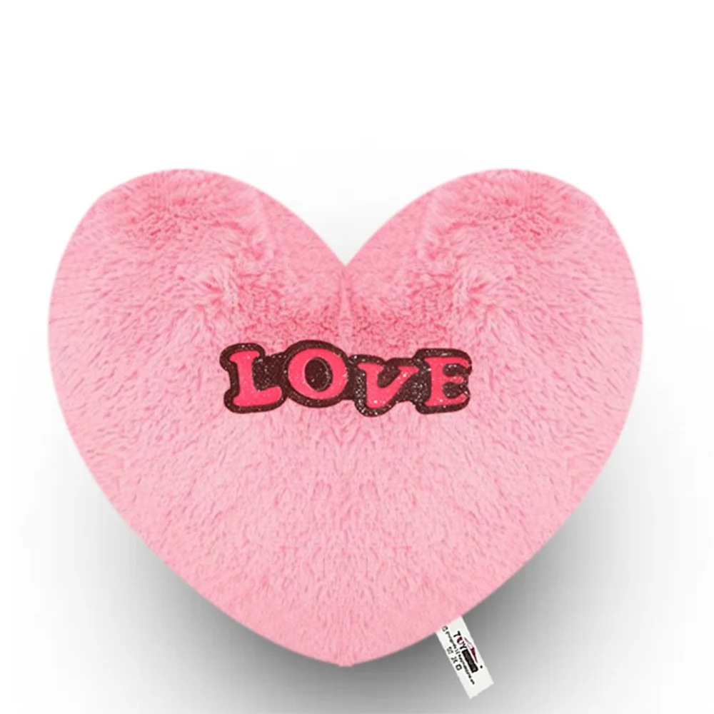 Toyingly Pink Heart Pillow Soft Plush Stuffed Cushion Pillow Toy