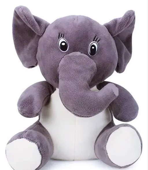 Toyingly Grey Sitting Elephant Soft Toy For Kids Birthday Present